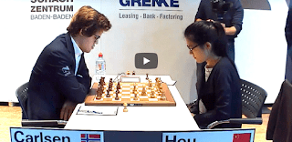 BIG GAME OF DAY!!! Magnus Carlsen Vs Hou Yifan | GRENKE Chess Classic 2017 Round 3